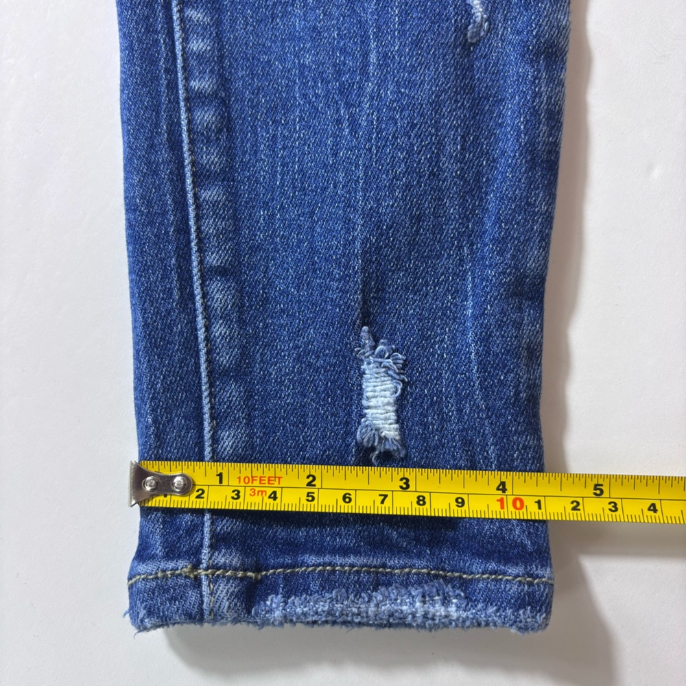 KanCan Signature Kurvy Mid-Rise Skinny Jeans Distressed Trendy Denim Blue Sz 24 - Picture 14 of 14